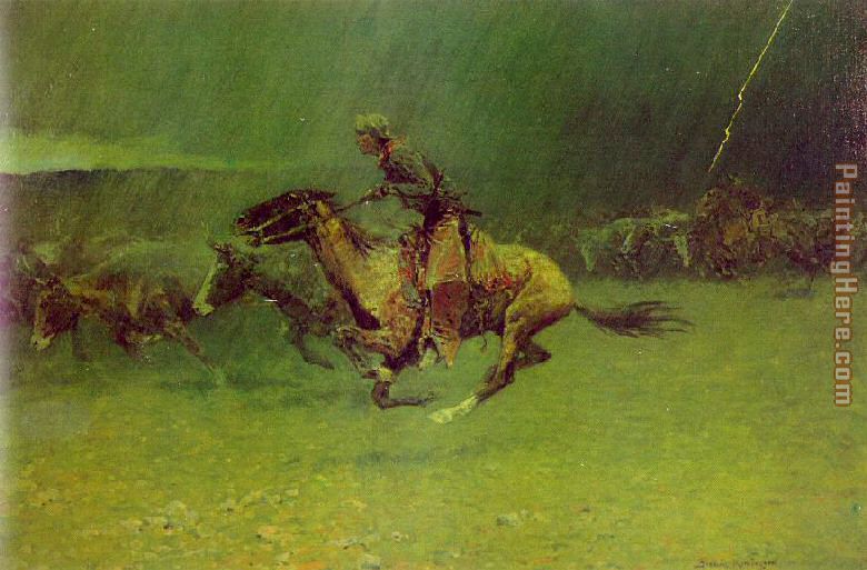 Frederic Remington The Stampede